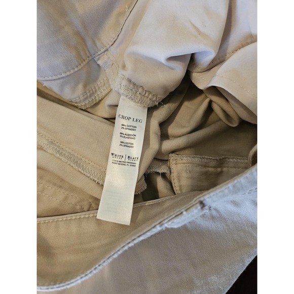 White House Black Market Pants Womens 8 Crop Leg Cargo Stretch Casual Pockets - Picture 13 of 16